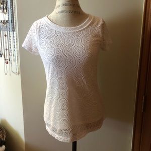 BANANA REPUBLIC CROCHET WHITE TOP